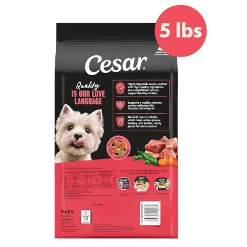 Cesar Small Breed Dry Dog Food Porterhouse Flavor & Spring Vegetables 2.27 kg (5 lb) | Real Beef First Ingredient thumbnail 8