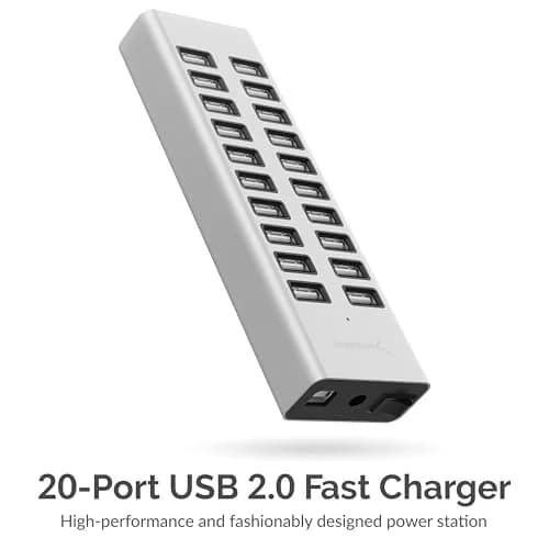 SABRENT 90W 20-Port USB 2.0 Charging Station | Multiport Hub for Devices thumbnail 2