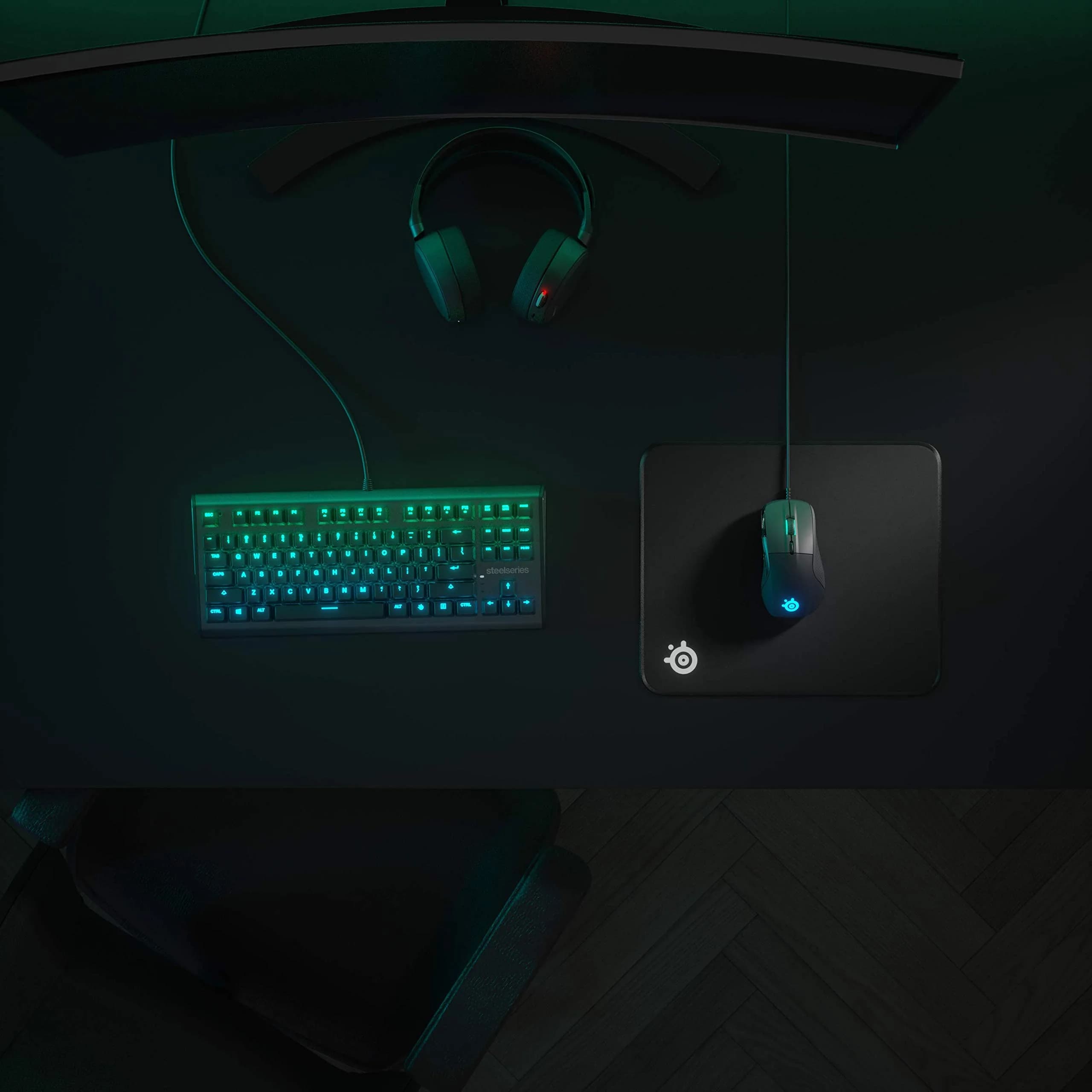 SteelSeries QcK Large Stitched Edge Gaming Mouse Pad, Black | Optimized for Gaming Sensors thumbnail 2