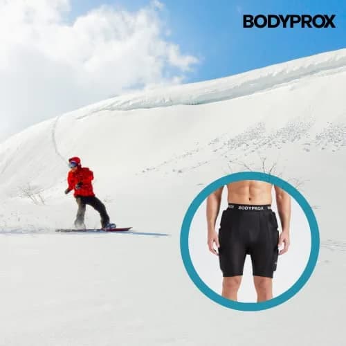 Bodyprox Impact Protection Gear Extra Small Black | Lightweight, Breathable Skate Shorts thumbnail 8