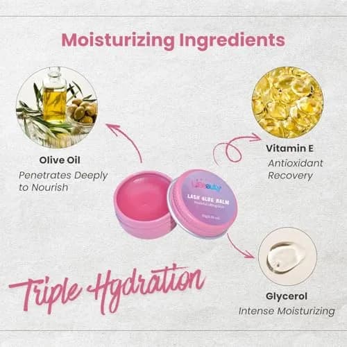 Libeauty Lash Lift Glue Balm 10g (0.35 oz) | Rose Red, Easy Adjustment for Lash Perms thumbnail 6
