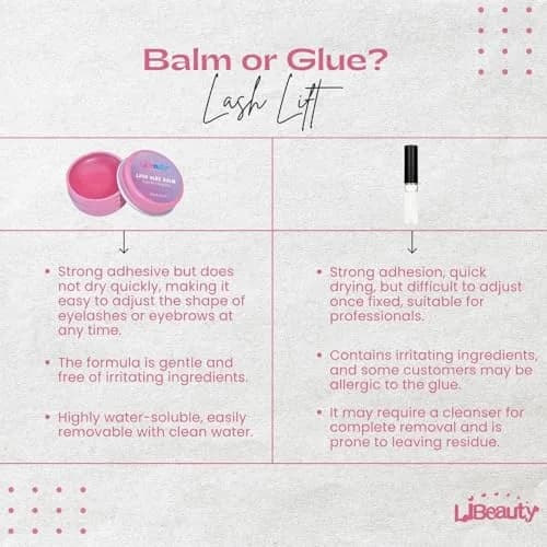 Libeauty Lash Lift Glue Balm 10g (0.35 oz) | Rose Red, Easy Adjustment for Lash Perms thumbnail 2