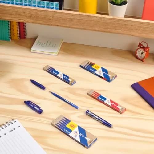 Pilot FriXion Erasable Rollerball Pen 0.7mm Tip - 5 Pens (2 Black, 1 Blue, 1 Red, 1 Green) | Smooth Ink Flow thumbnail 9