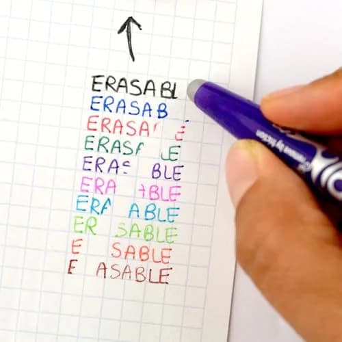 Pilot FriXion Erasable Rollerball Pen 0.7mm Tip - 5 Pens (2 Black, 1 Blue, 1 Red, 1 Green) | Smooth Ink Flow thumbnail 3
