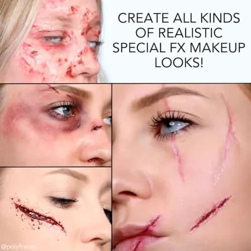 Mehron Makeup Special FX Kit with Practice Head | All-Inclusive SFX Makeup Set for Creators thumbnail 5