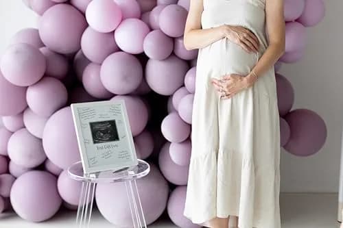 tiny ideas Guest Signature Sonogram Keepsake Frame with Silver Marker & Easel | Holds 4" x 5" Ultrasound Photo thumbnail 9