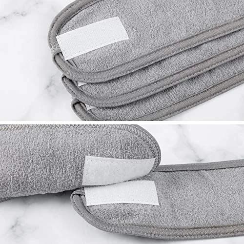 Whaline Gray Spa Headband for Women | Adjustable Terry Cloth Hair Wrap for Facial & Bath thumbnail 5