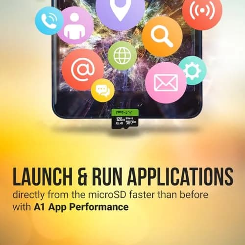 PNY 128GB Elite-X microSDXC Flash Memory Card | U3 V30 A1 Class 10 for 4K HD & App Performance thumbnail 7