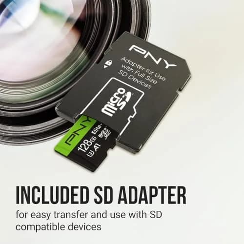 PNY 128GB Elite-X microSDXC Flash Memory Card | U3 V30 A1 Class 10 for 4K HD & App Performance thumbnail 8