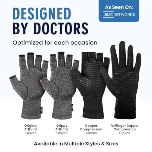 Dr. Frederick's Original Grippy Compression Gloves, Fingerless, L | Targeted Arthritis & Support thumbnail 6