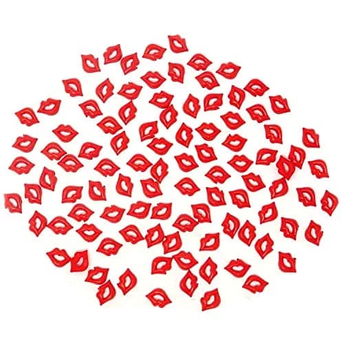 Honbay 100PCS DIY Lip Charm Accessories Acrylic Flatback Red 2x1.5cm | Perfect for Arts & Jewelry thumbnail 4