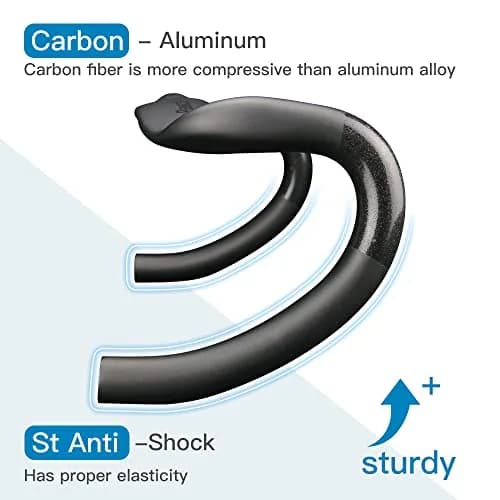 Alfa Pasca Next UD Matte Carbon Fiber Road Bike Handlebars 31.8 x 400mm Aero Drop Bars thumbnail 4