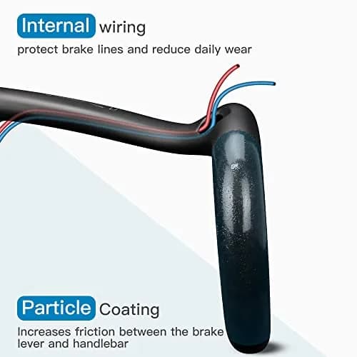 Alfa Pasca Carbon Fiber Road Bike Handlebars 31.8 x 420mm | UD Matte Aero Drop Bars thumbnail 4