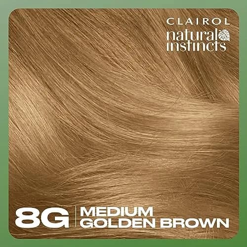 Clairol Natural Instincts Demi-Permanent Hair Dye 8G Medium Golden Blonde | Gradual Gray Blurring & Glossy Shine thumbnail 8