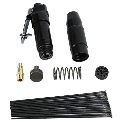 8MILELAKE Compact Air Needle Scaler with 12 Hardened Steel Needles | 4000 BPM Rust Paint Remover thumbnail 2