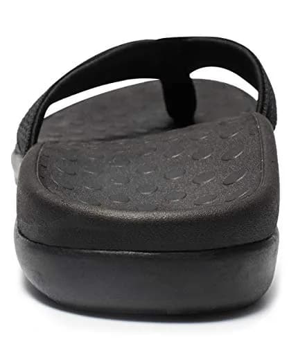 LLSOARSS Plantar Fasciitis Feet sandal with Arch Support | Orthotic Flip Flops for Flat Feet, Heel Pain (10 M US, Black) thumbnail 4