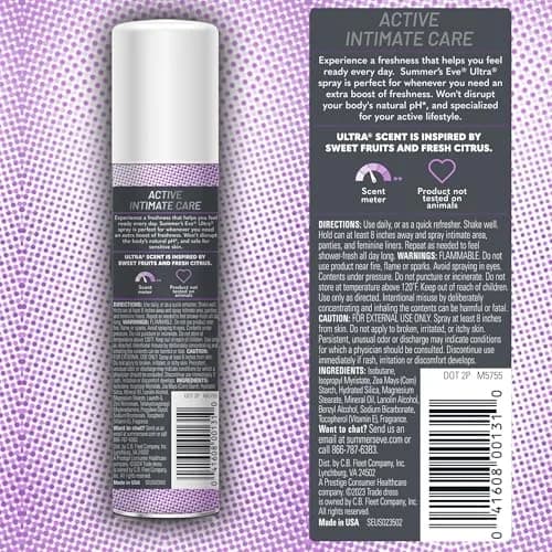 Summer's Eve Ultra Feminine Deodorant Spray 2 Oz (6 Fl Oz) | Gynecologist-Tested for Sensitive Skin thumbnail 7