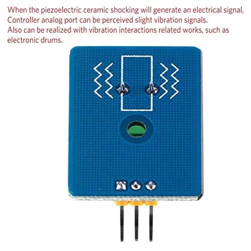 MakerHawk 4pcs Analog Ceramic Piezo Vibration Sensor Module 3.3V/5V | Detects Vibration Extent thumbnail 4
