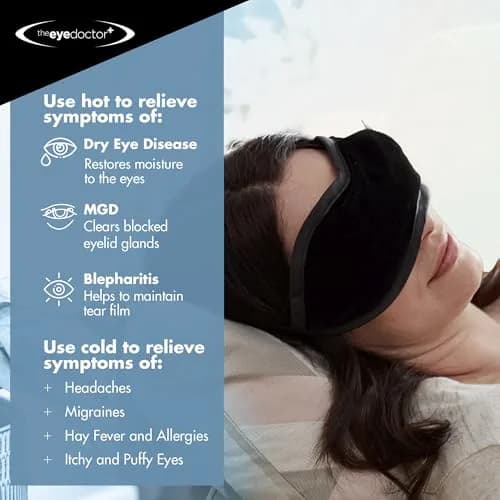 The Eye Doctor Hot Compress for Eye - Helps Dry Eye & Blepharitis - Reusable Eye Mask - Heated Eye Mask for Dry Eyes - Warm Compress for Dry Eyes - Heated Eye Mask for Stye | Adjustable & Microwave Safe thumbnail 2