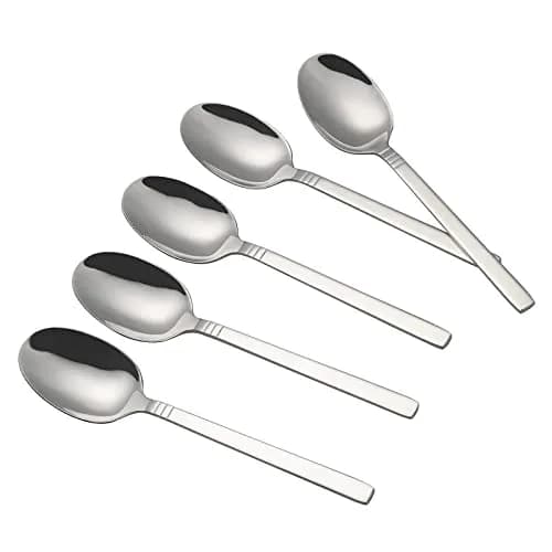 Morcte 12-Piece Stainless Steel Dinner Spoons, 7.8 inch (19.8 cm) Cutlery Set | Polished Steel for Home & Hotel Dining thumbnail 1