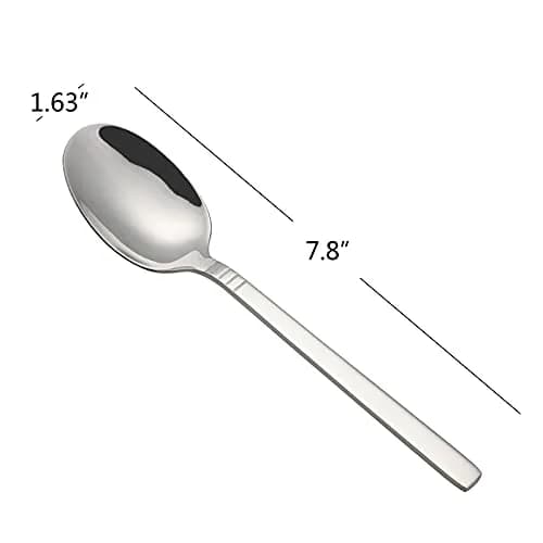 Morcte 12-Piece Stainless Steel Dinner Spoons, 7.8 inch (19.8 cm) Cutlery Set | Polished Steel for Home & Hotel Dining thumbnail 3