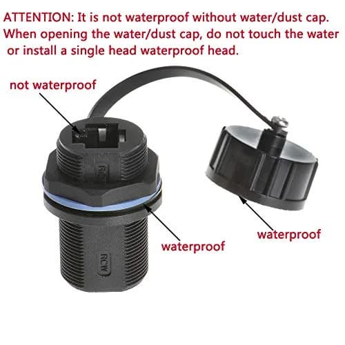 ANMBEST Shielded RJ45 Waterproof CAT6 Ethernet Connector 5PCS | IP67 Rated for Industrial Use thumbnail 5