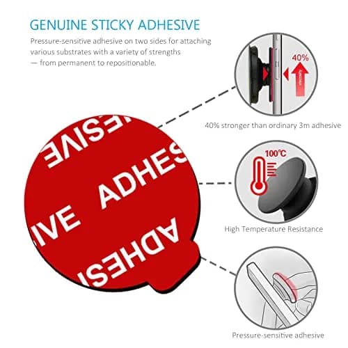 PKYAA Sticky Adhesive Replacement Pads 35mm & 23mm | Strong Hold for Car Mounts & Grips (8-Pack) thumbnail 5