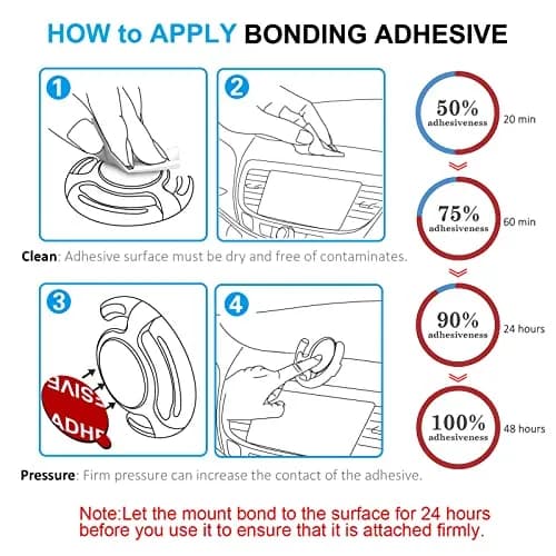 PKYAA Sticky Adhesive Replacement Pads 35mm & 23mm | Strong Hold for Car Mounts & Grips (8-Pack) thumbnail 7