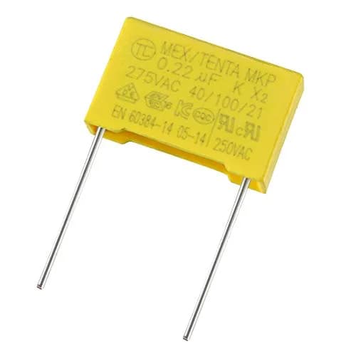 uxcell Safety Capacitors Polypropylene Film 0.22uF 275VAC X2 | Compact, Flame Retardant, Long Service Life thumbnail 1