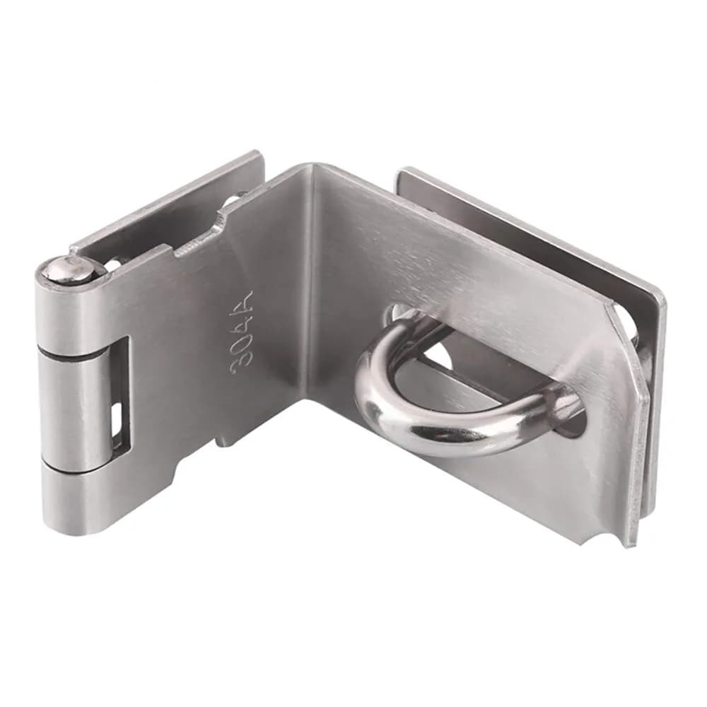HOWDIA 90 Degree Hasp Latch 6.3cm (2.5 Inch) | Stainless Steel Security Lock for Sliding & Barn Doors - main product image