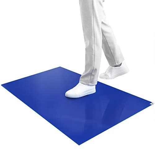 SATECH Blue Tacky Floor Mat 24" x 36" (Case of 4 Mats, 120 Sheets Total) | Sticky Cleanroom Entrance Mat thumbnail 1