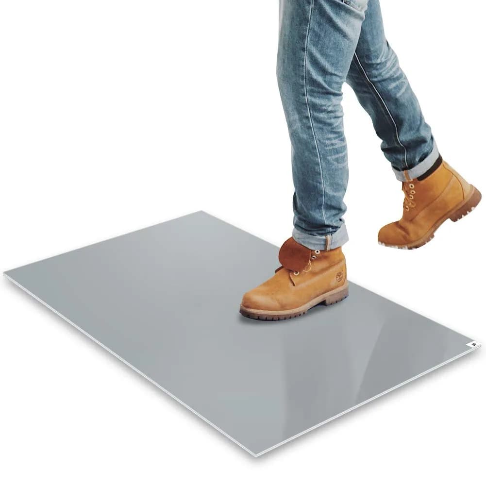 SATECH Blue Tacky Floor Mat 24" x 36" (Case of 4 Mats, 120 Sheets Total) | Sticky Cleanroom Entrance Mat — Grey / 24" x 36"