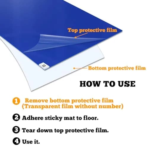 SATECH Sticky Mat 24" x 36" (6 sq ft) Grey | Cleanroom & Lab Adhesive Floor Mat thumbnail 7