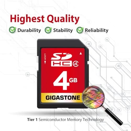 Gigastone 4GB SDHC Memory Card | Class 4 Speed Up to 20MB/s thumbnail 7