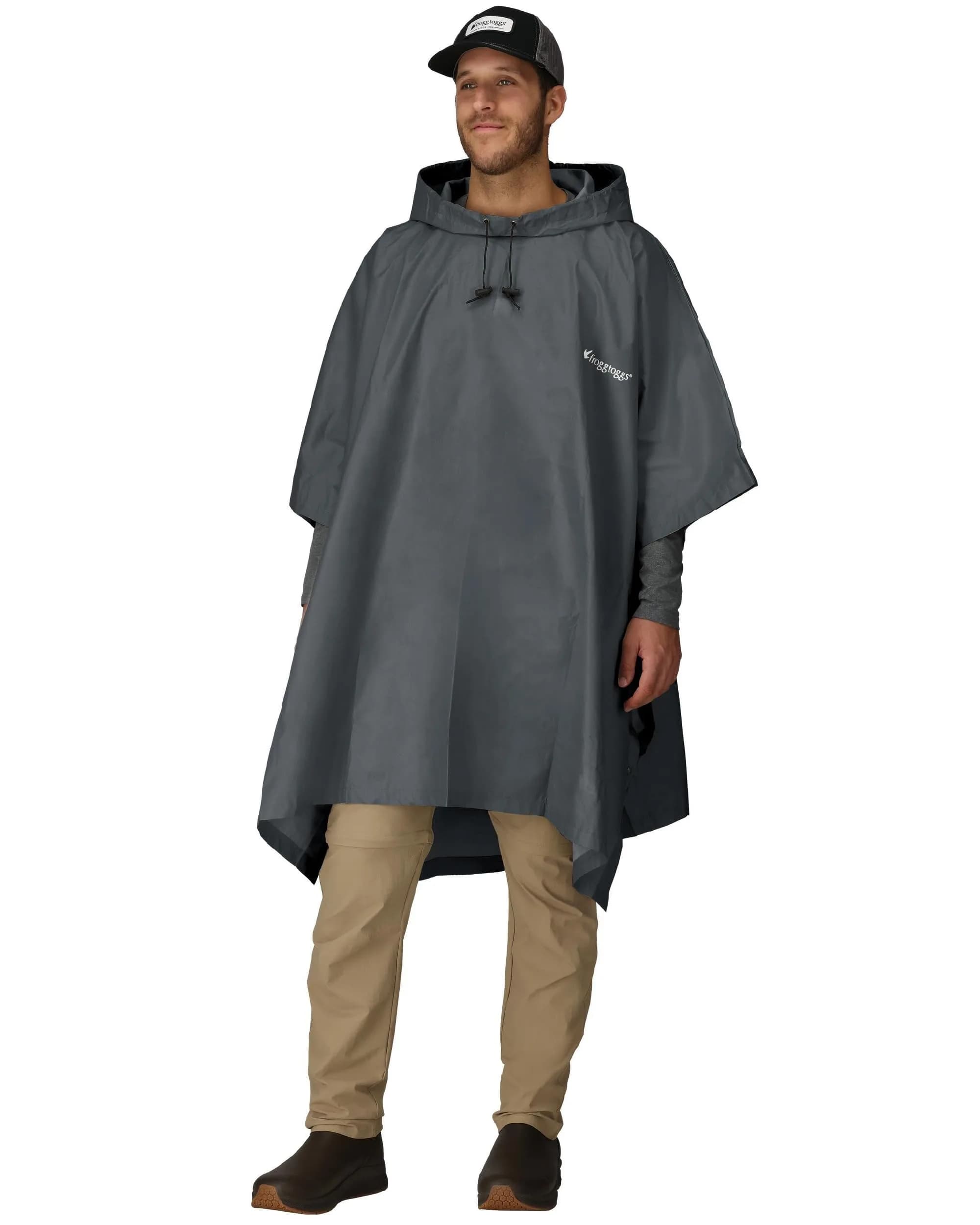 FROGG TOGGS Ultra-Lite2 Poncho Carbon Black | Waterproof Breathable Rain Gear for Indian Monsoons - main product image