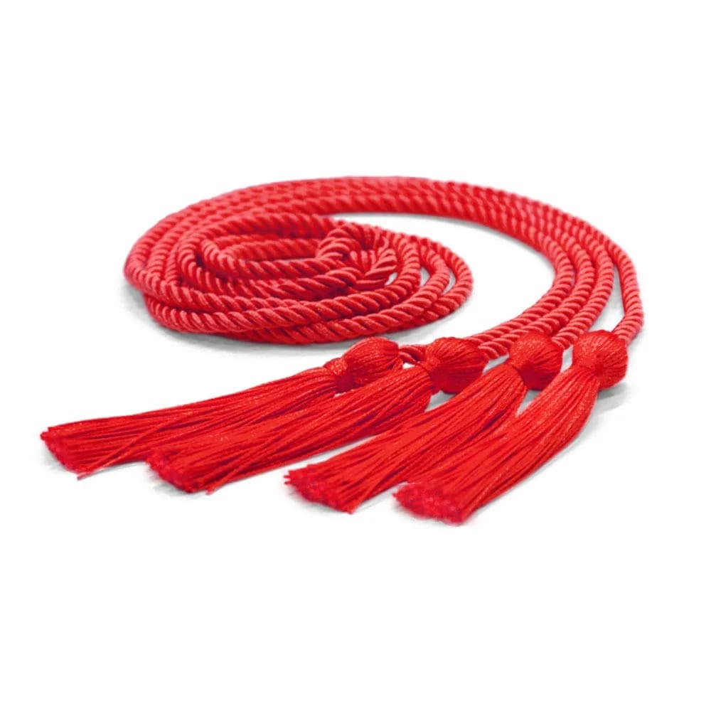 Endea Graduation Double Honor Cord (Red) | 63-inch Polyester Graduation Cord with Tassel - main product image
