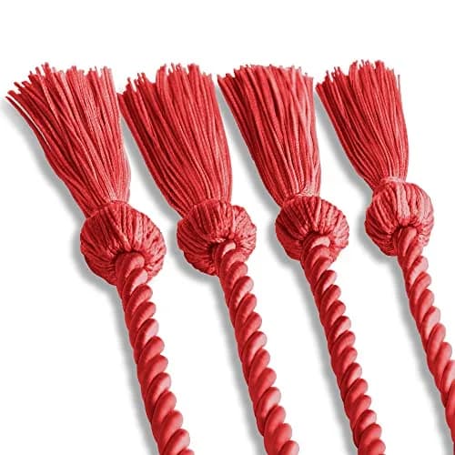 Endea Graduation Double Honor Cord (Red) | 63-inch Polyester Graduation Cord with Tassel thumbnail 4