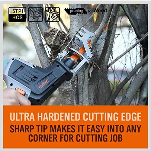 HORUSDY 12-Inch Wood Pruning Reciprocating Saw Blades, 5 TPI HCS Carbon Steel, 5-Pack | Fast Cutting Green Wood & Plastic thumbnail 5