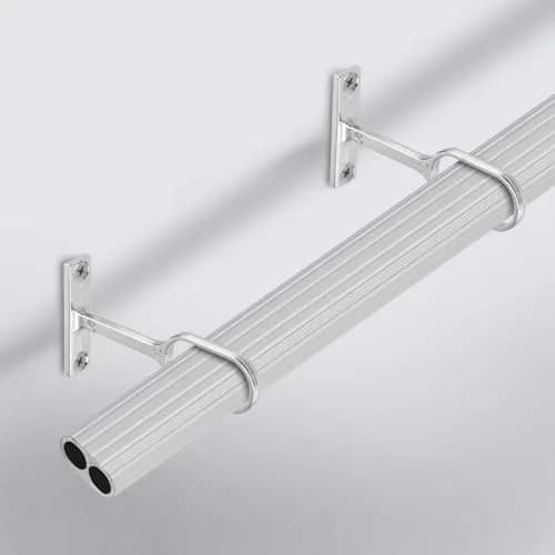 Rannb Oval Closet Rod Support Brackets 7 cm (2.75") | 8-Pack Zinc Alloy Middle Supports for Oval Rods thumbnail 3