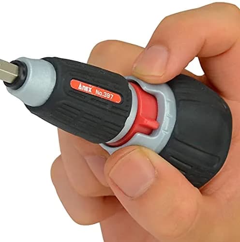 Anex 72-Gear Ratcheting Screwdriver with Ball Handle & Magnetic Bit Set 135mm (5.3") | Heavy Duty Japanese Tool thumbnail 6