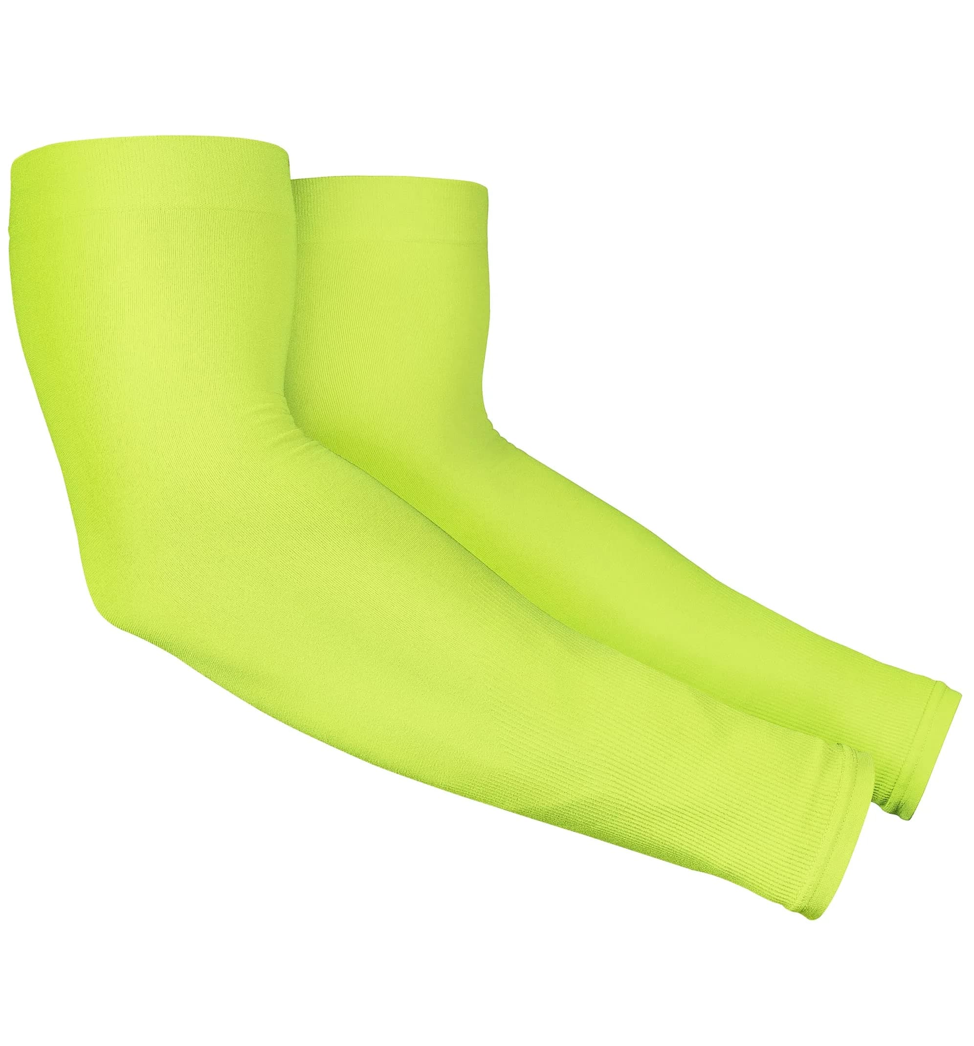 Tough Outdoors UV Arm Sleeves for Men & Women - Sun Protection Cooling Compression (2-Pack, Yellow)