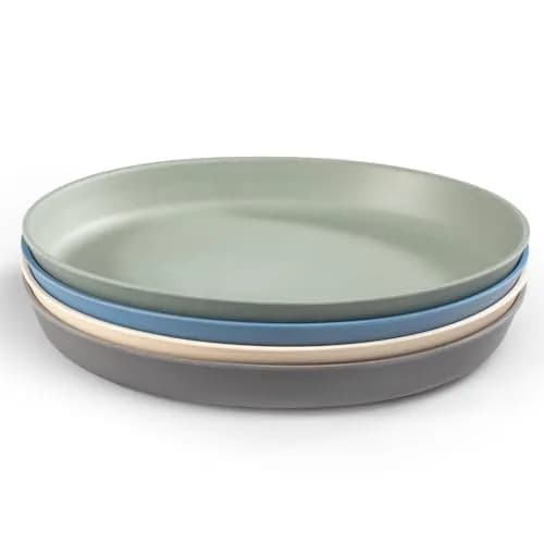 WeeSprout Bamboo Plates Set of 4 20.32cm (8 Inch) | Kid-Safe Dishware for Toddlers thumbnail 1