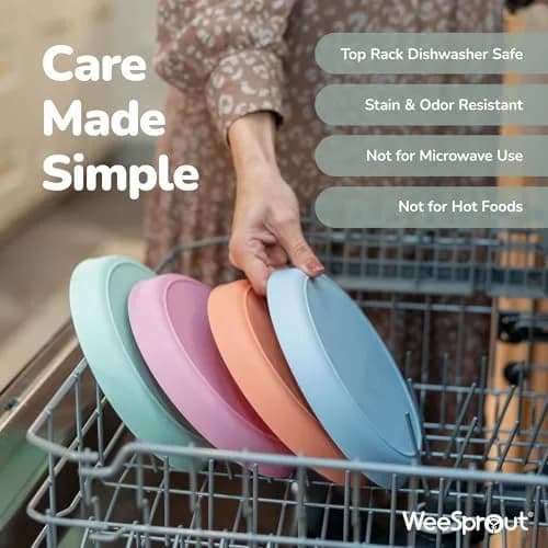 WeeSprout Bamboo Plates Set of 4 20.32cm (8 Inch) | Kid-Safe Dishware for Toddlers thumbnail 6