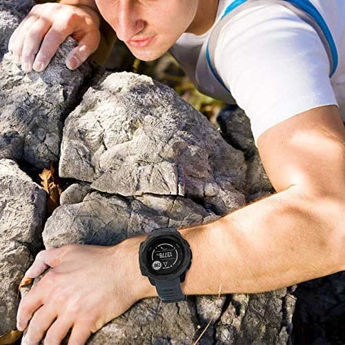 NotoCity Soft Silicone Watch Band for Garmin Instinct 2/Solar/Tactical 22mm (Graphite) thumbnail 4