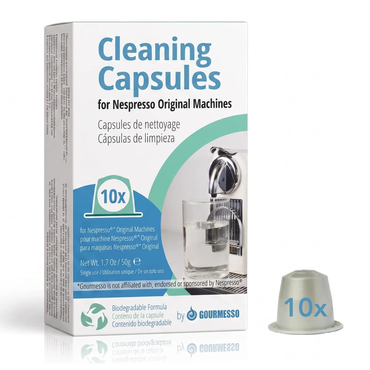 Gourmesso Nespresso Cleaning Capsules - 10 Capsules for Original Machines | Better Coffee Taste - main product image