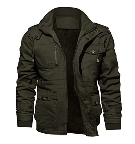 TACVASEN Men's Winter Jacket Fleece Lined Military Coat XL | Windproof & Warm thumbnail 1