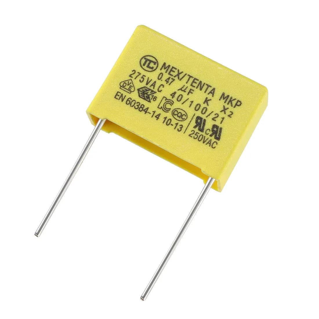 uxcell Polypropylene Film Safety Capacitors 0.47uF 250VAC X2 | Compact, Flame-Retardant, Long Service Life - main product image