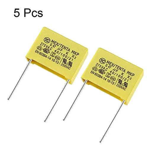 uxcell Polypropylene Film Safety Capacitors 0.47uF 250VAC X2 | Compact, Flame-Retardant, Long Service Life thumbnail 2