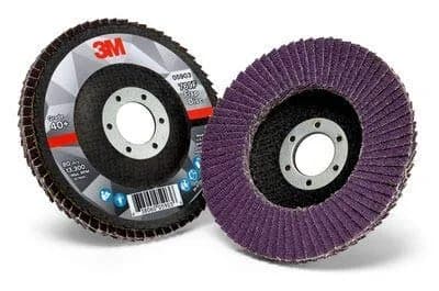 3M Flap Disc 769F Type 27 80+ 5 in x 7/8 in | Ceramic Precision-Shaped Grain for Metalwork thumbnail 3