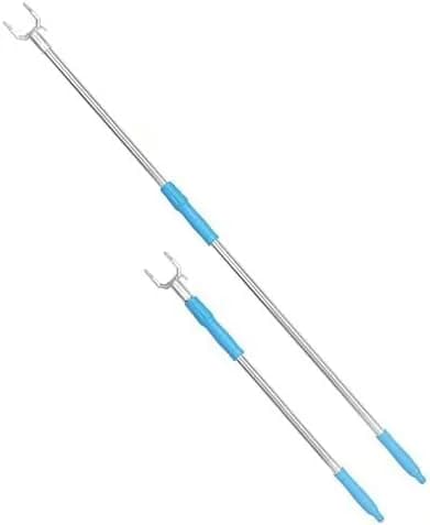 asunflower Extendable Clothes Hook Pole with Hook for Closet, Heavy Duty Long Reach Stick, 33"-56" Blue | Reaching Clothes Hanger Pole thumbnail 6